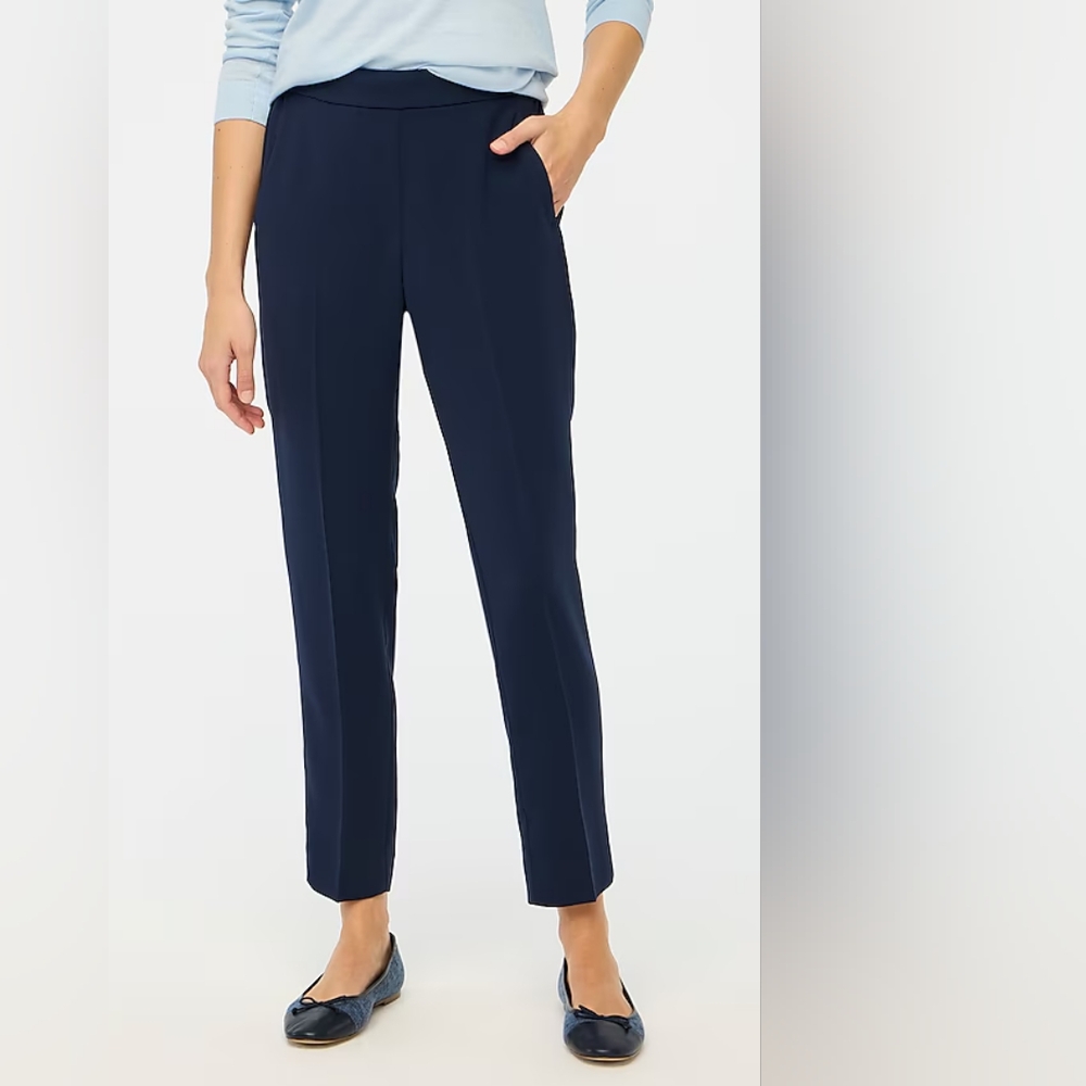 J.crew factory Jamie pants with elastic waist size 10 color navy
